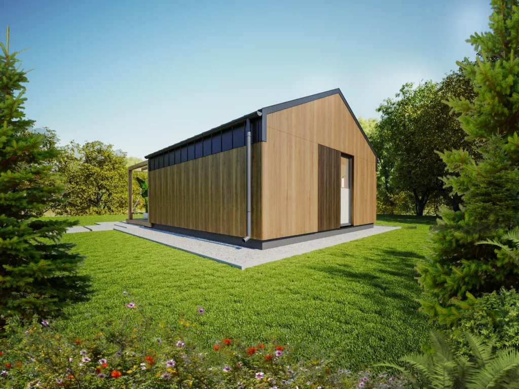 drewniany dom całoroczny