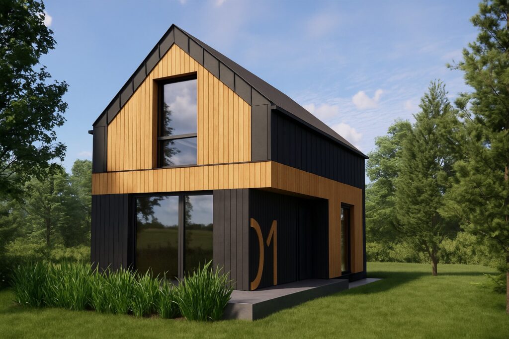 Nowoczesny dom drewniany w technologii domy szkieletowe Głogów